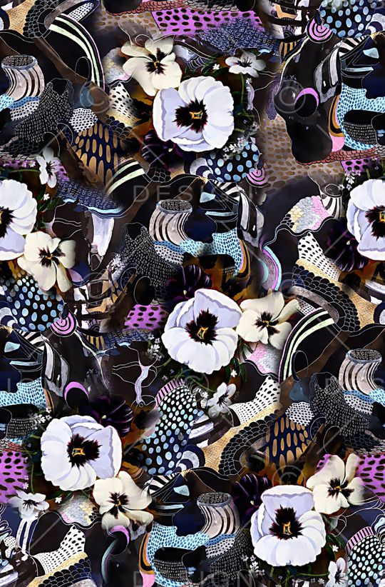 花卉印花华亿平台图片