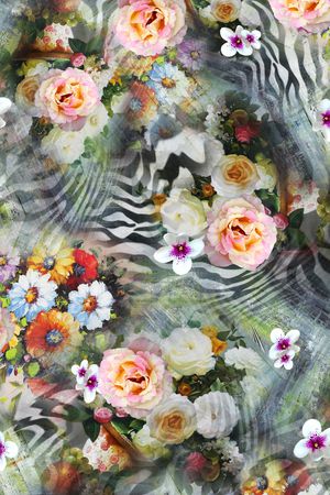 斑马纹印花华亿平台图片