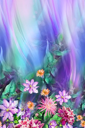 花卉印花华亿平台图片