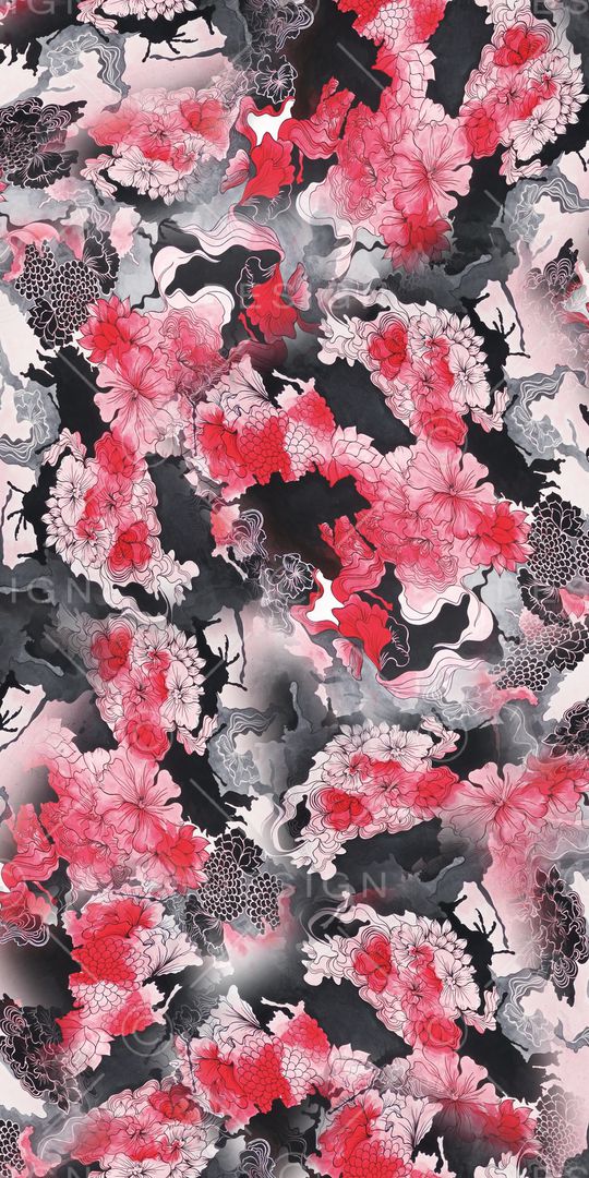 花卉印花华亿平台图片