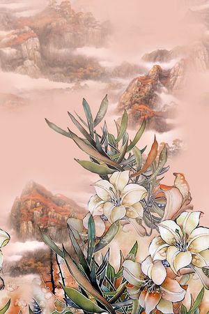 花卉印花华亿平台图片