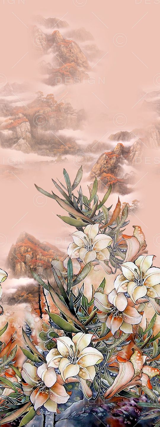 花卉印花华亿平台图片