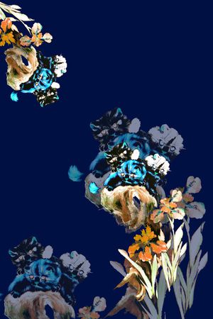 男装T桖胸花印花华亿平台图片