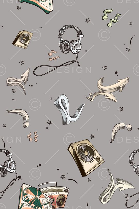 音乐符号印花华亿平台图片