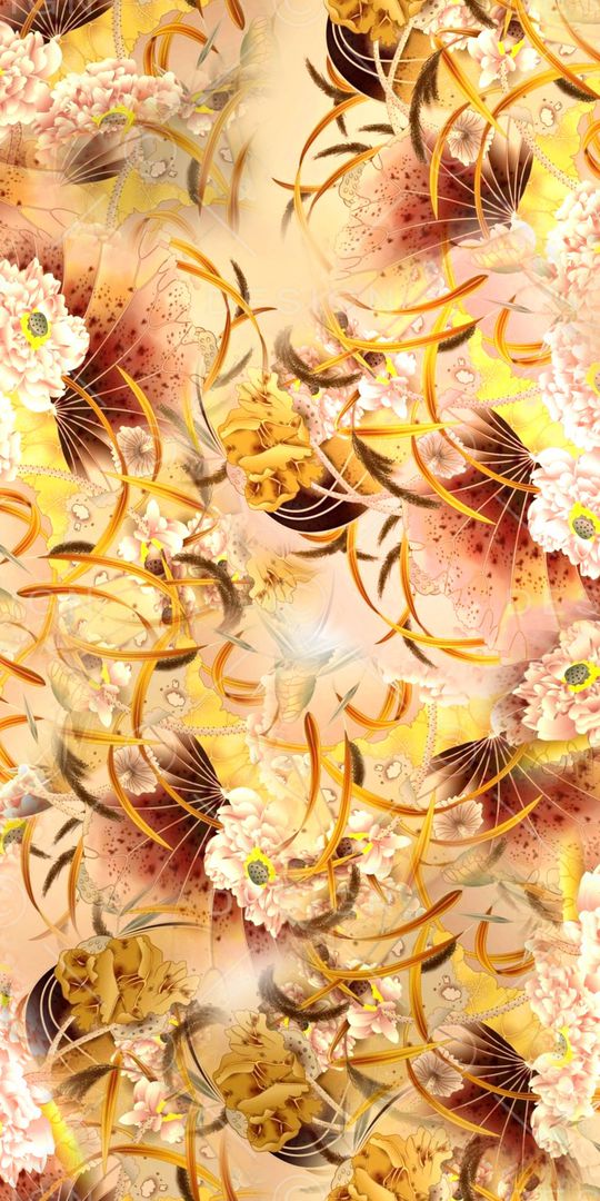 抽象花卉印花华亿平台图片