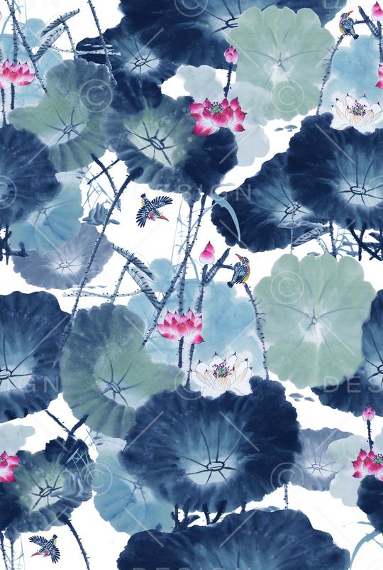 洋阳---花卉印花华亿平台图片