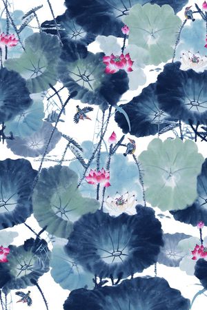 洋阳---花卉印花华亿平台图片