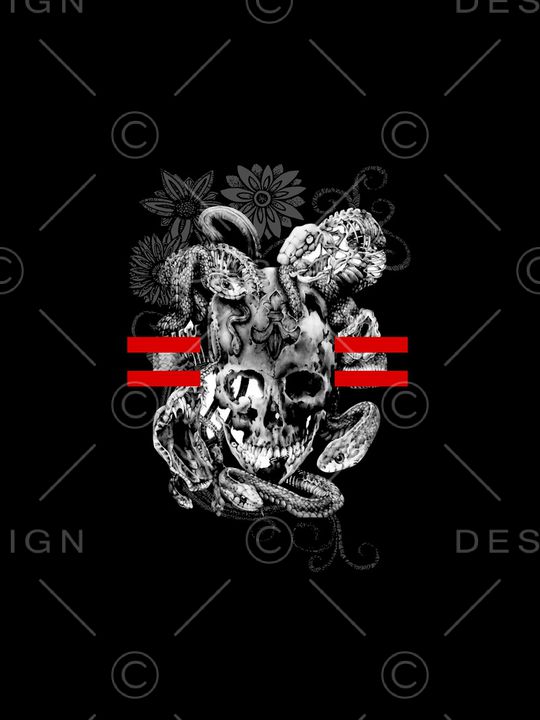 复古骷髅头印花华亿平台图片