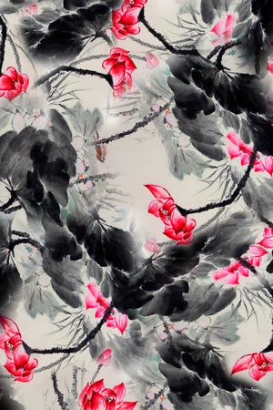 花卉印花华亿平台图片