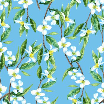 784595-绿叶花—蓝