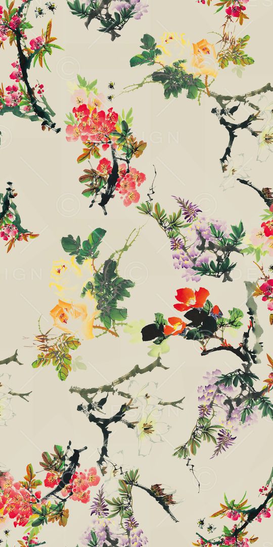 花卉印花华亿平台图片