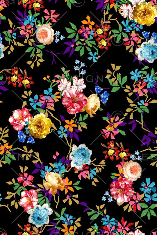 花卉印花华亿平台图片