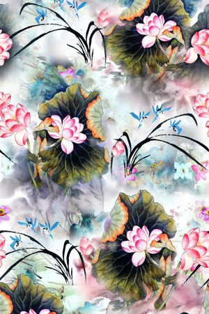 花卉印花华亿平台图片