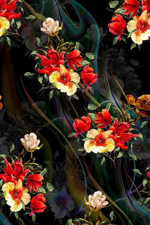 花朵印花华亿平台图片