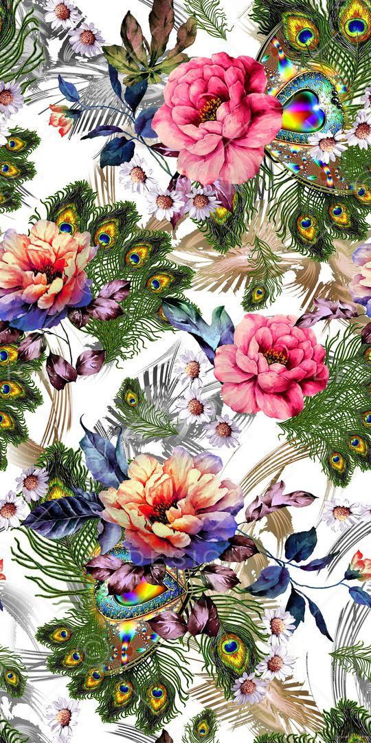 花卉印花华亿平台图片