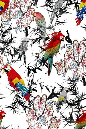 鸟印花华亿平台图片