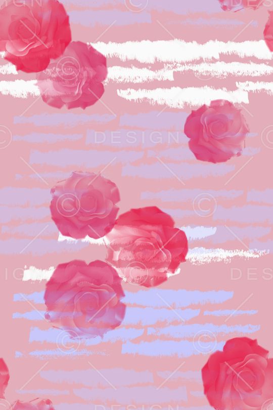 手绘线条笔触印花华亿平台图片