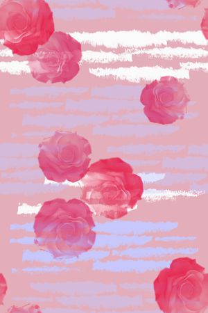 手绘线条笔触印花华亿平台图片