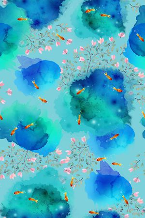 手绘花卉印花华亿平台图片