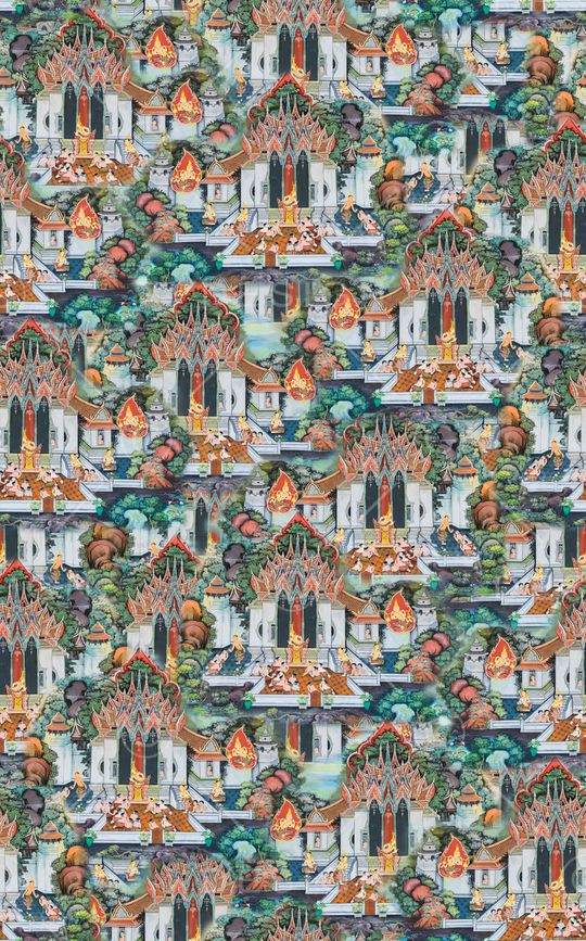 宫廷风印花华亿平台图片