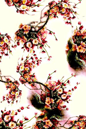 梅花印花华亿平台图片