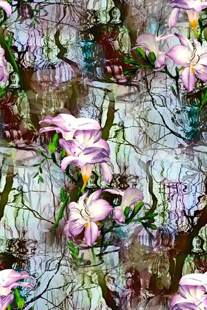 花卉印花华亿平台图片