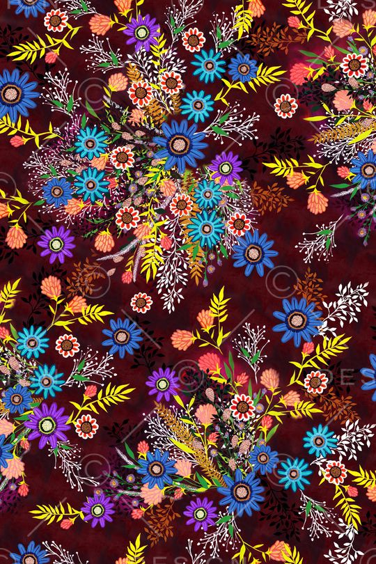 花卉印花华亿平台图片