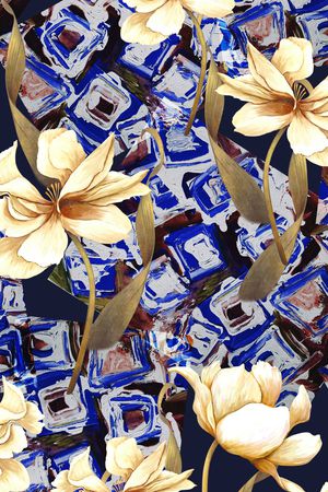 几何印花华亿平台图片