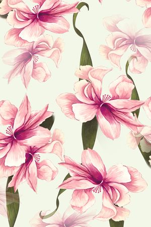 手绘花印花华亿平台图片