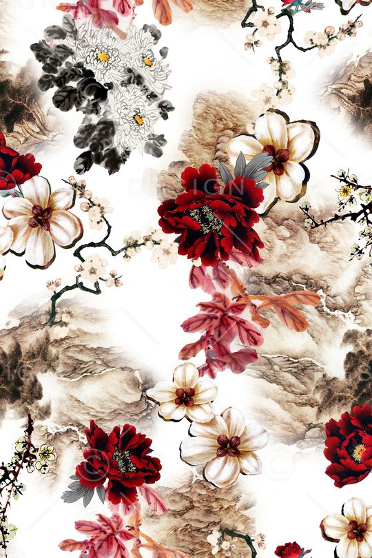 中国风印花华亿平台图片