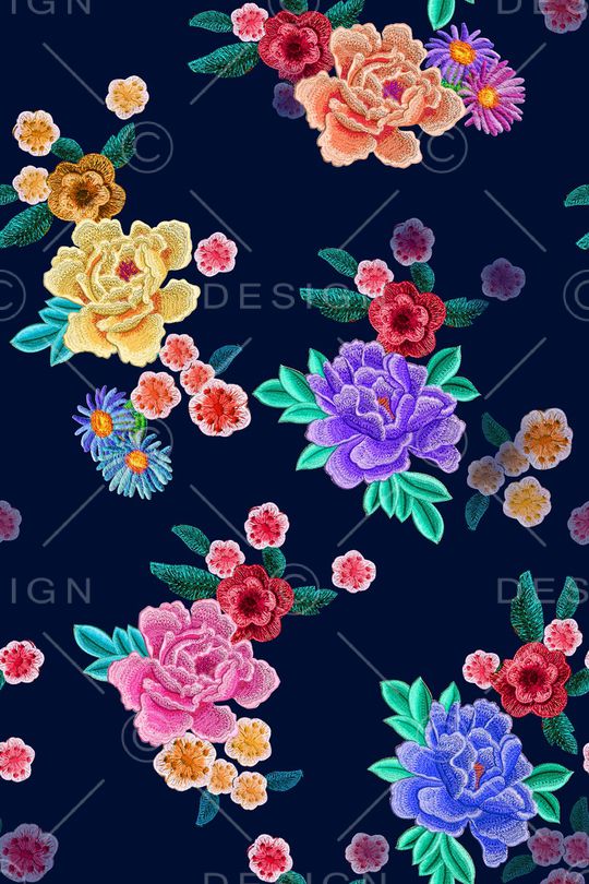 花朵印花华亿平台图片