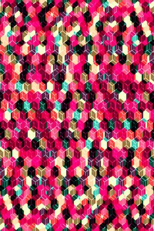 小方块印花华亿平台图片