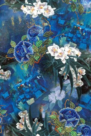 中国风印花华亿平台图片