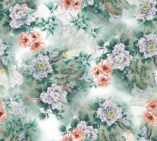 花卉印花华亿平台图片