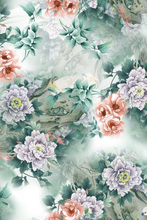 花卉印花华亿平台图片