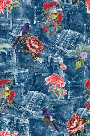 牛仔印花华亿平台图片