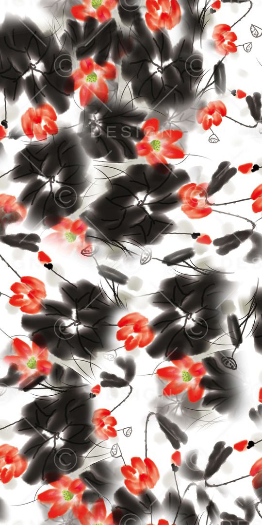 花卉印花华亿平台图片