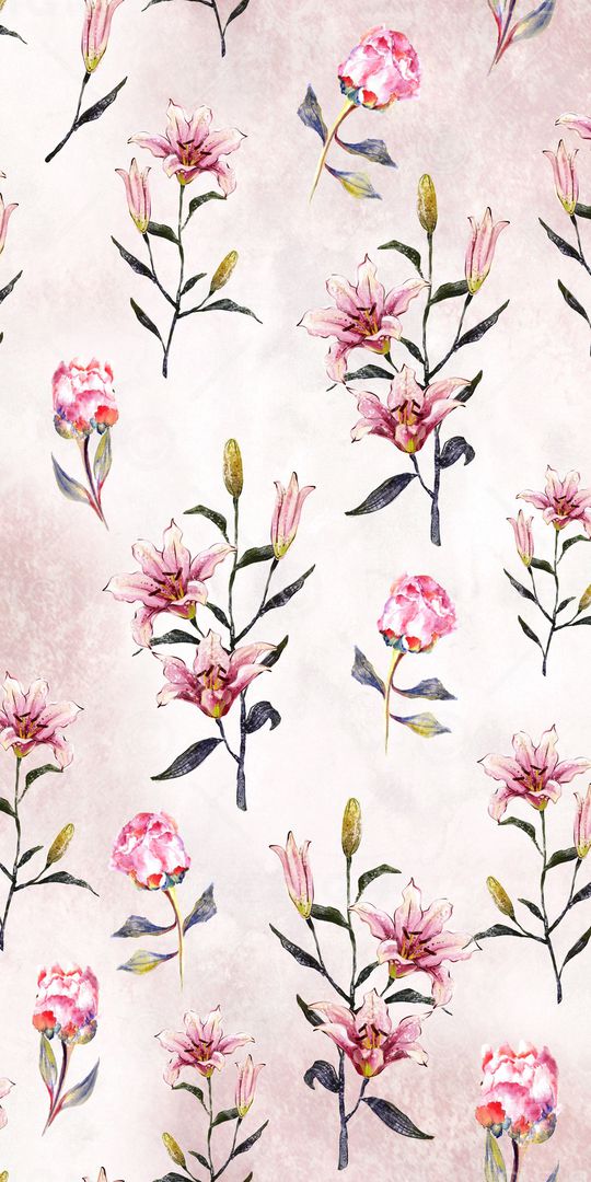 手绘花印花华亿平台图片