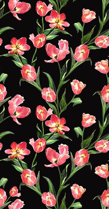 786626-刺绣感花卉