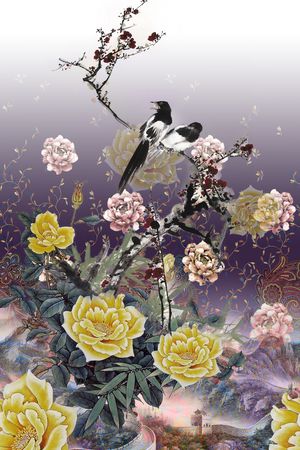 中国风印花华亿平台图片