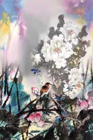 中国风印花华亿平台图片