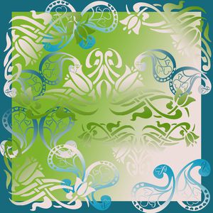 丝巾围巾秀场印花华亿平台图片