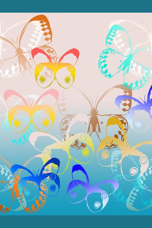 蝴蝶印花华亿平台图片