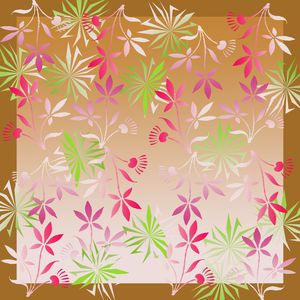 树叶组合印花华亿平台图片