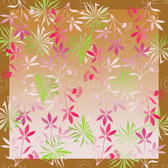 树叶组合印花华亿平台图片