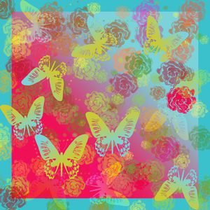 蝴蝶印花华亿平台图片