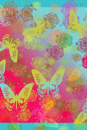 蝴蝶印花华亿平台图片