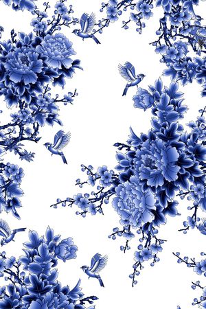 花卉印花华亿平台图片