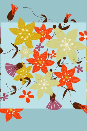 花卉印花华亿平台图片