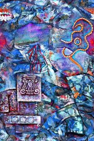 抽象印花华亿平台图片